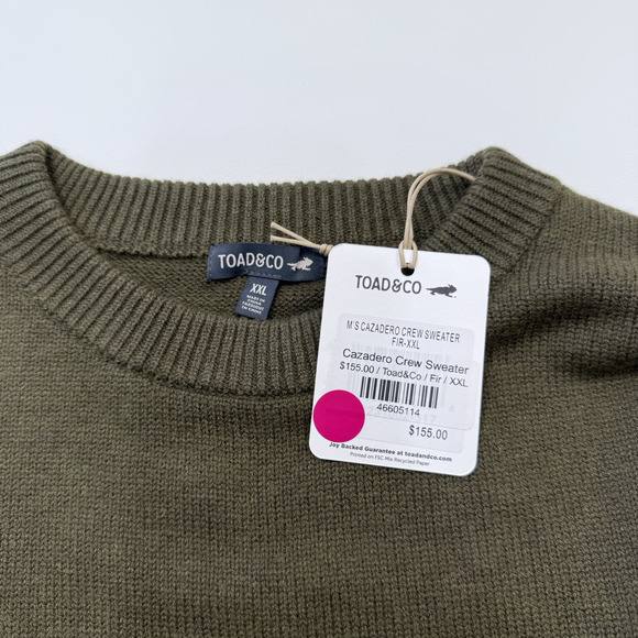 Toad&Co Cazadero Fair Isle Sweater Mens Sz XXL Fir Green Non Mulesed‎ Wool Blend - Picture 4 of 7